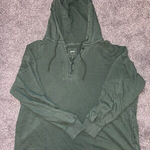 Aerie Green Hooded Sweatshirt
